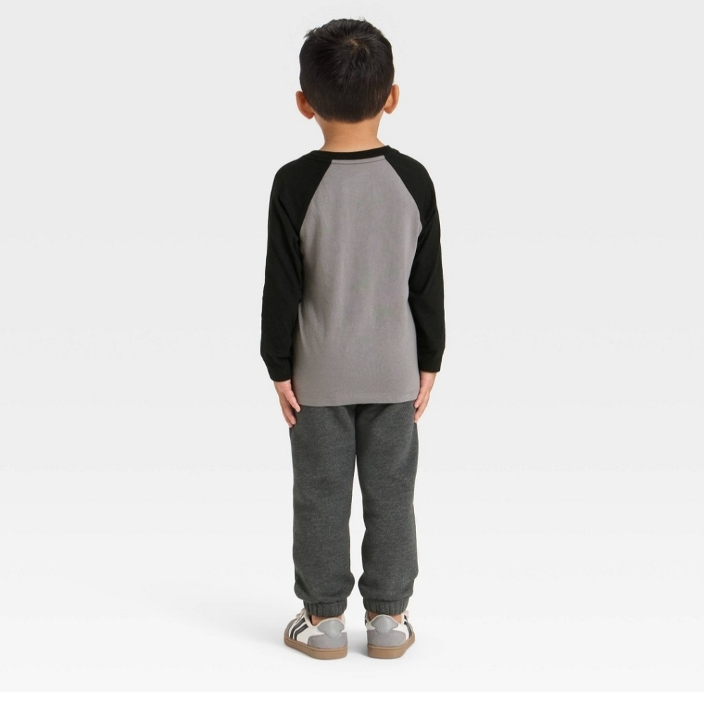 New Toddler Boys' Long Sleeve Halloween French Terry Shirt and Pants Set - Picture 3 of 6